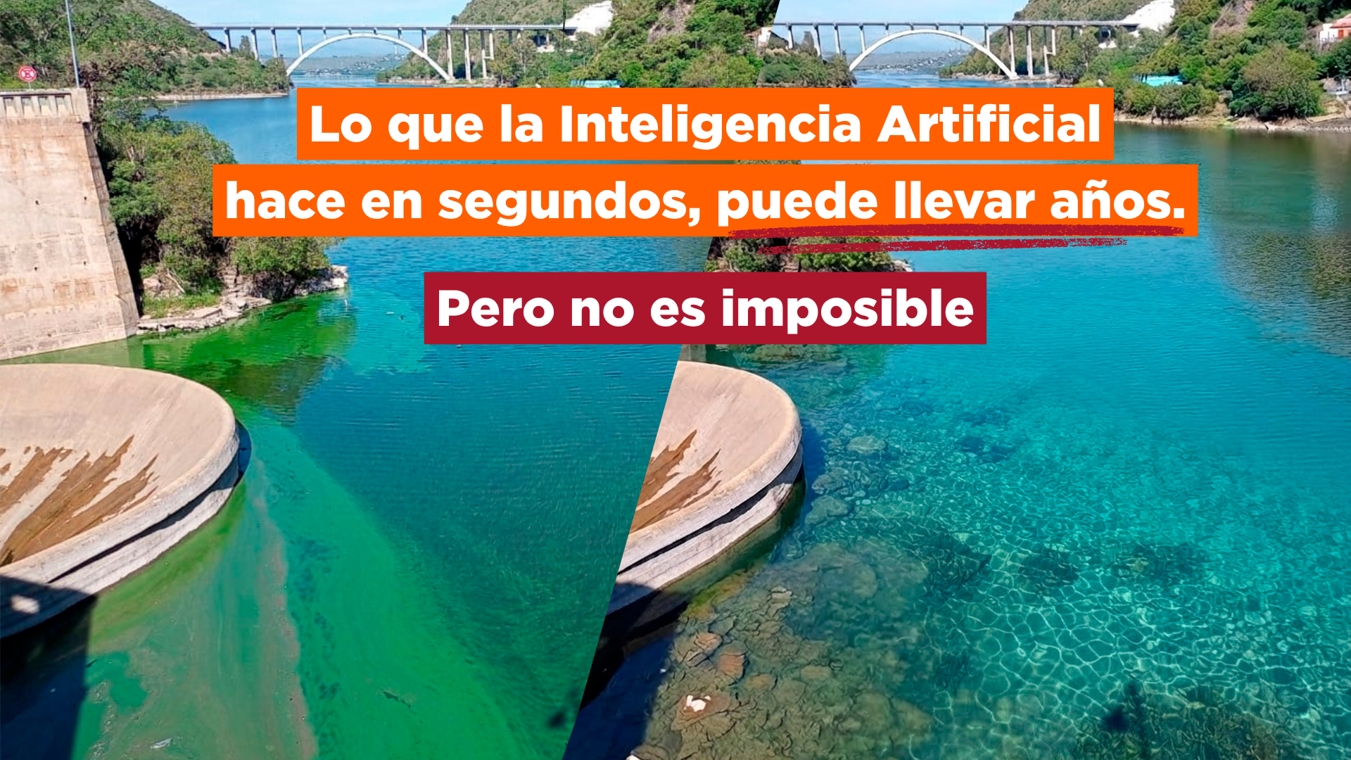 Lago San Roque, antes y después